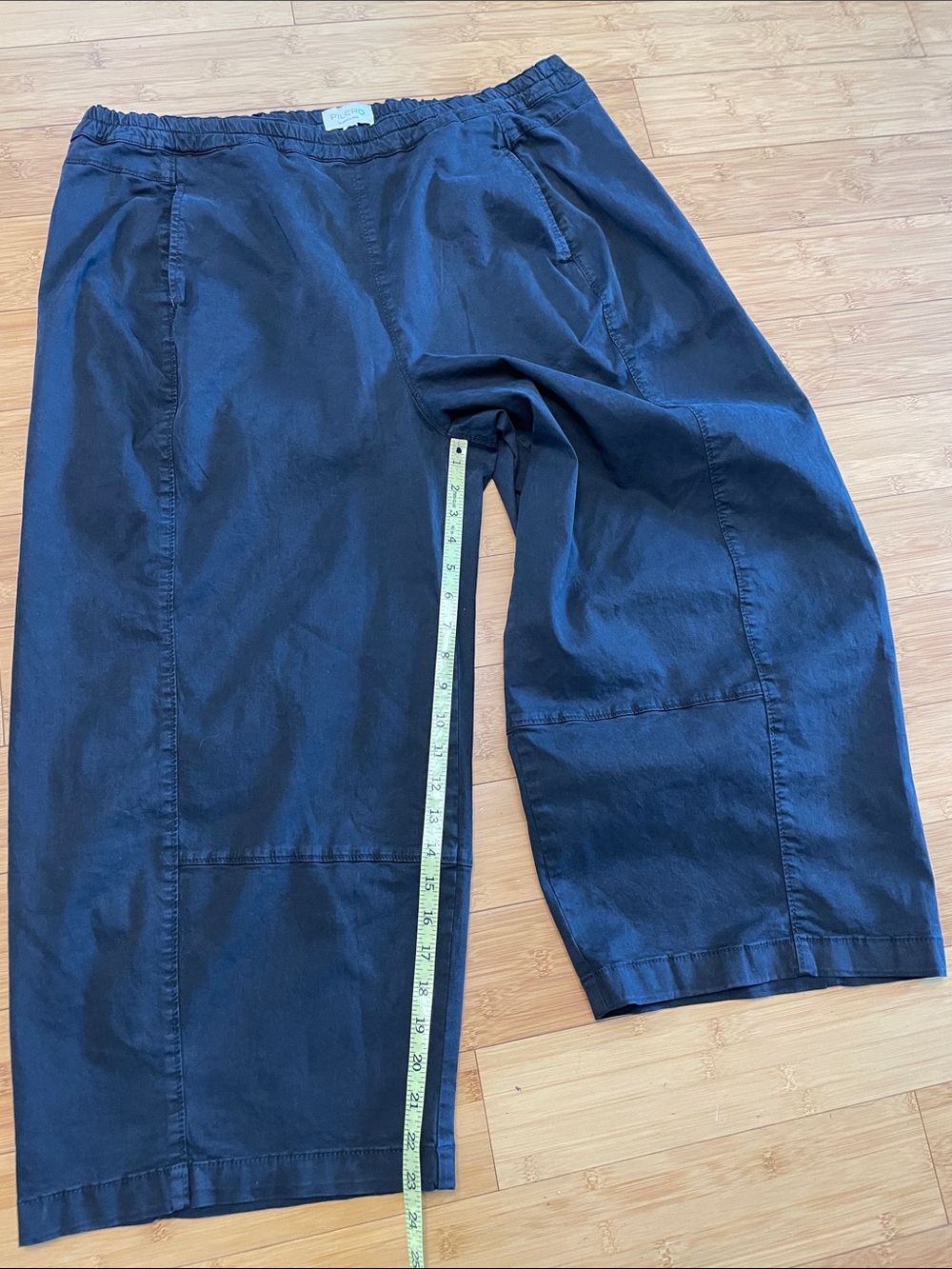 Anthropologie Pilcro Izzie Relaxed Poplin Pull-On Barrel Pants Size 1X Cropped - Picture 13 of 13